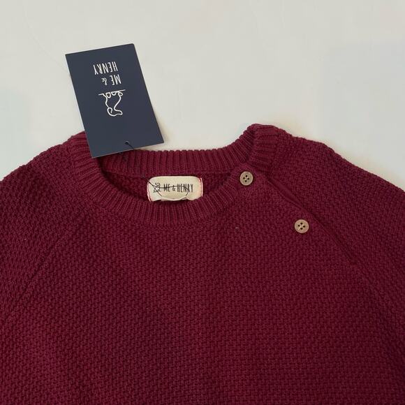 Me & Henry Kids Burgundy Sweater size 12 - Picture 2 of 5